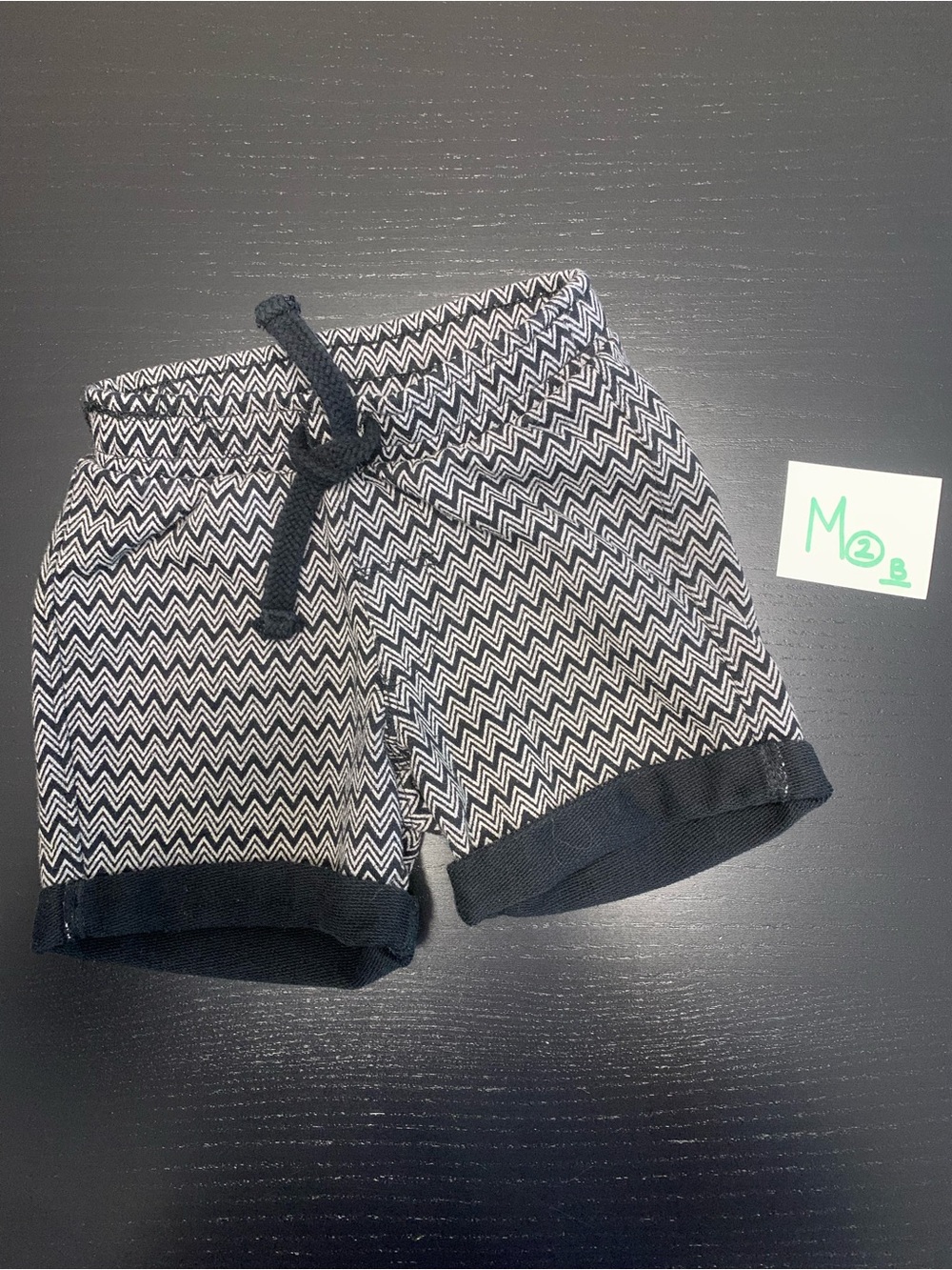 ⭐️2/$5.00⭐️ Old Navy 6-12m Zigzag Black & White Shorts